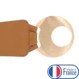 Damenbreiter Gürtel mit runder Schnalle, gekreuzt SOLAINE