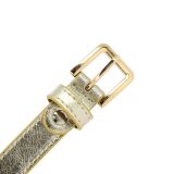 Cinturón de 2 cm cuero italiano genuino para las mujeres, LINDA
