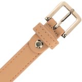 Cinturón de 2 cm cuero italiano genuino para las mujeres, LINDA