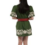 Ceinture en Cuir véritable large femme boucle ronde croisé SOLAINE