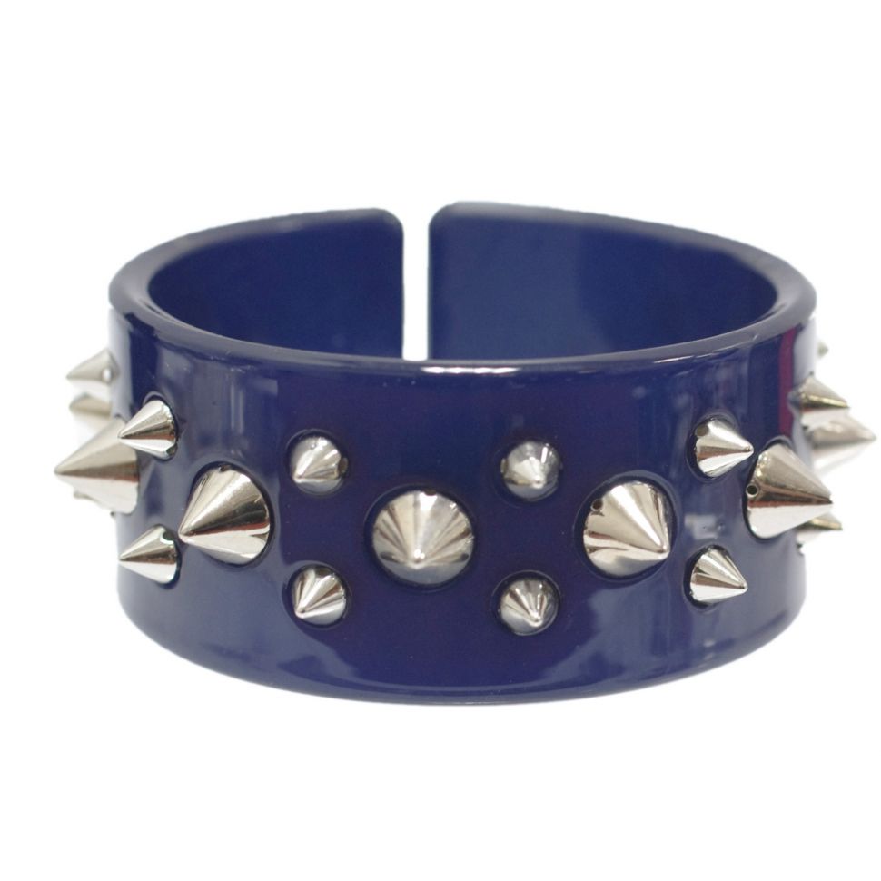 bracelet BOS-3, acrylique clouté de pique Bleu cyan - 1779-6118