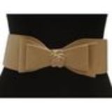 Ceinture élastique, Noeud papillon, LD3883 Beige - 2185-6770