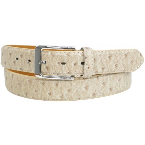 Ceinture autruche 3.5 cm beige