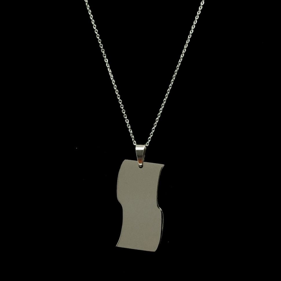 Collier acier inoxydable, pendentif Edit