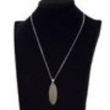 Collier acier inoxydable, pendentif ovale