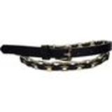 Ceinture chaine et laniere similicuir tressé, 2803 noir