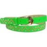 Ceinture similicuir 2,50 cm, rivés et strass cristal, 2814 vert fluo 85 - 2816-9309