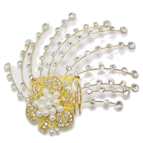 Bijoux de cheveux, papillon, fleurs, strass, 32030 Golden - 2889-9432