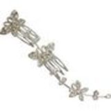 Bijoux de cheveux, papillon, fleurs, strass, 32030