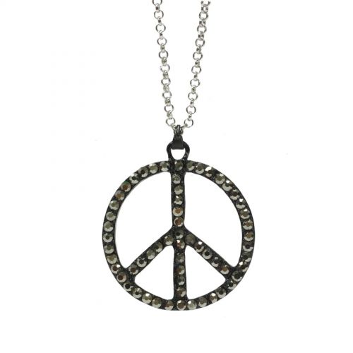 Collier 60 cm, peace and love 