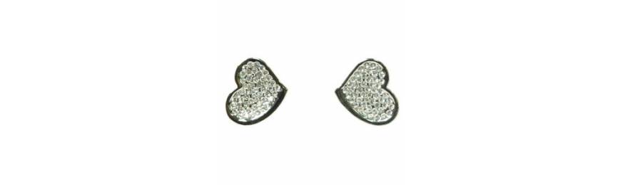 Boucles d'oreilles rhodiés